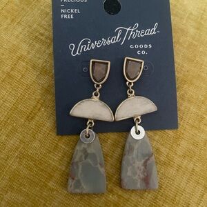 Wild Fable Gold and Brown Dangle Earrings